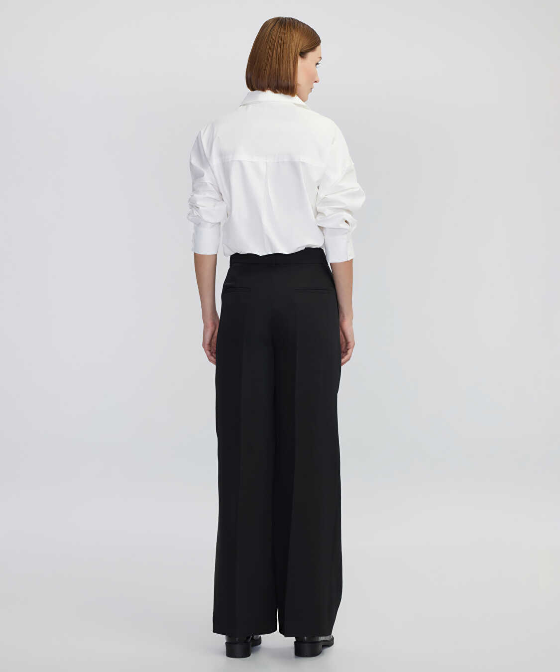 Wide leg fit pantolon - IW6240003391001 - Siyah Pantolon