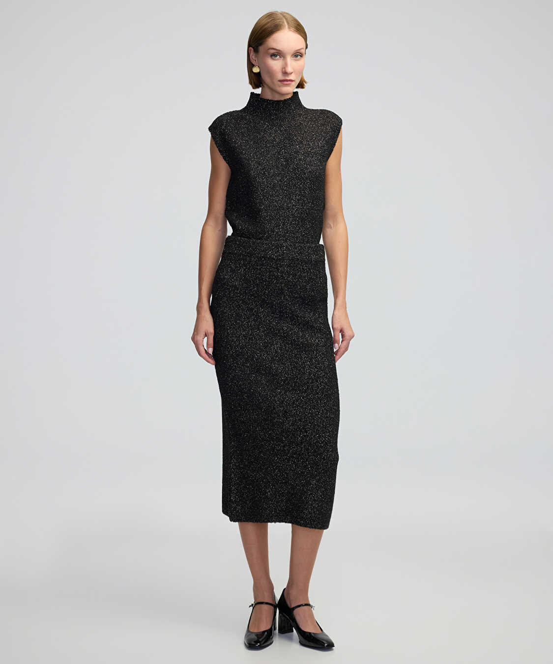 Lurex iplikli etek - IW6240004147001 - Siyah Etek