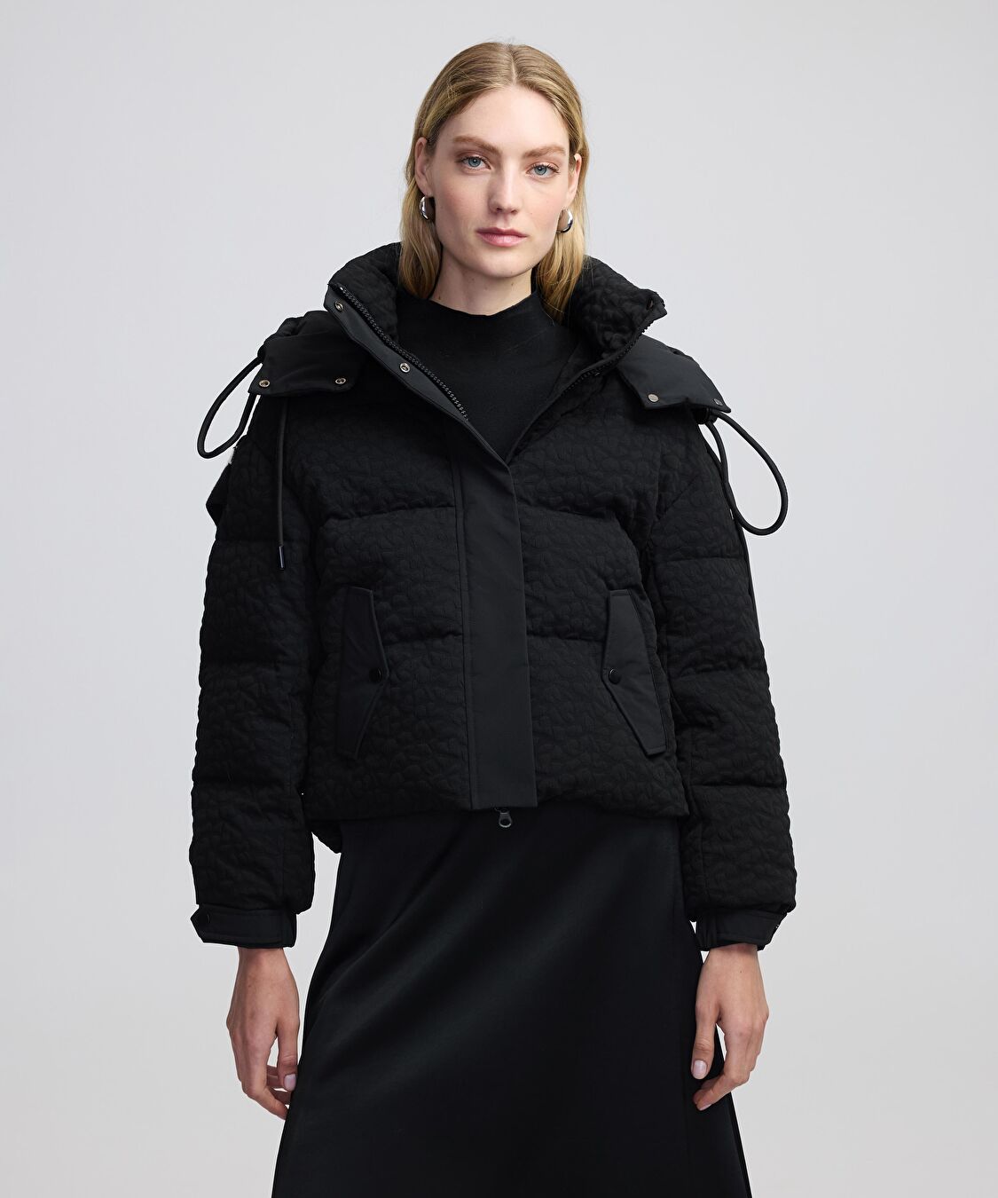 Jakarlı şişme mont - IW6240012166001 - Siyah Mont