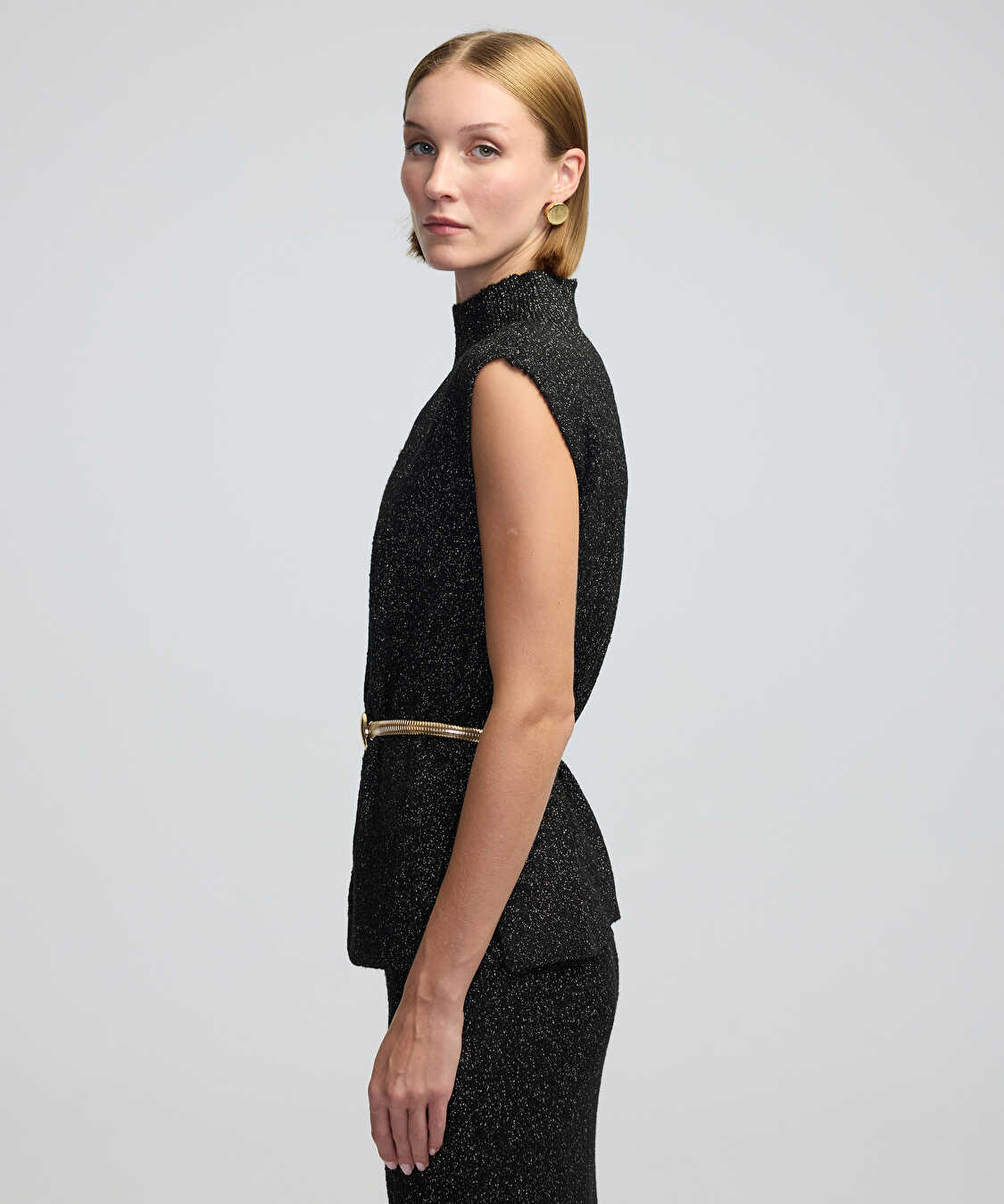 Lurex iplikli triko - IW6240050277001 - Siyah Triko