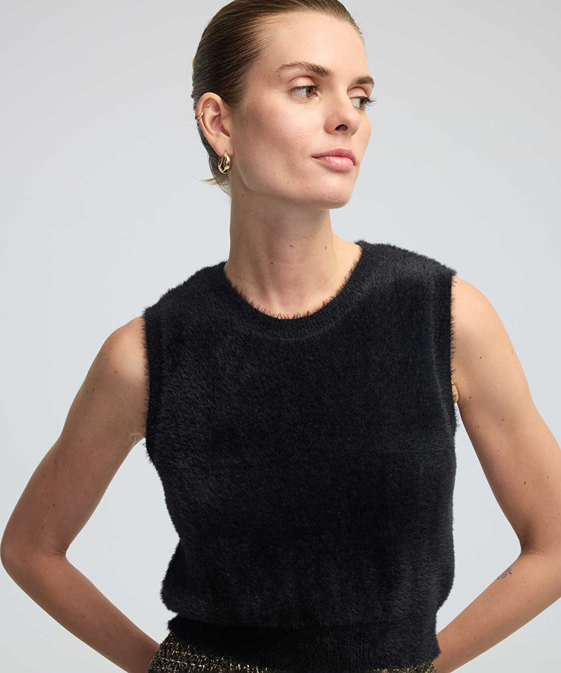 Basic pelüş triko - IW6240050287001 - Siyah Triko