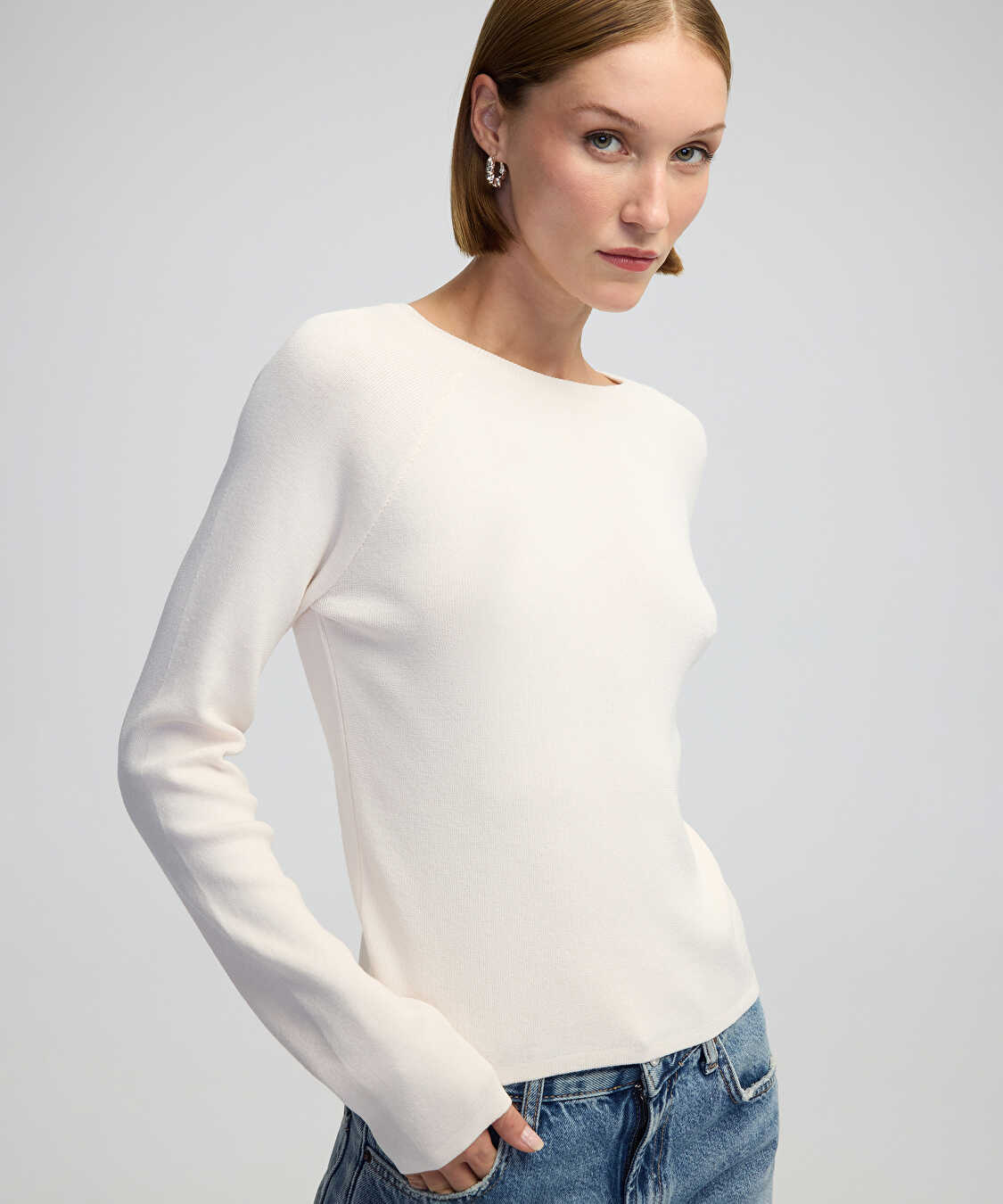 Cutout triko - IW6240050354018 - Ekru Triko