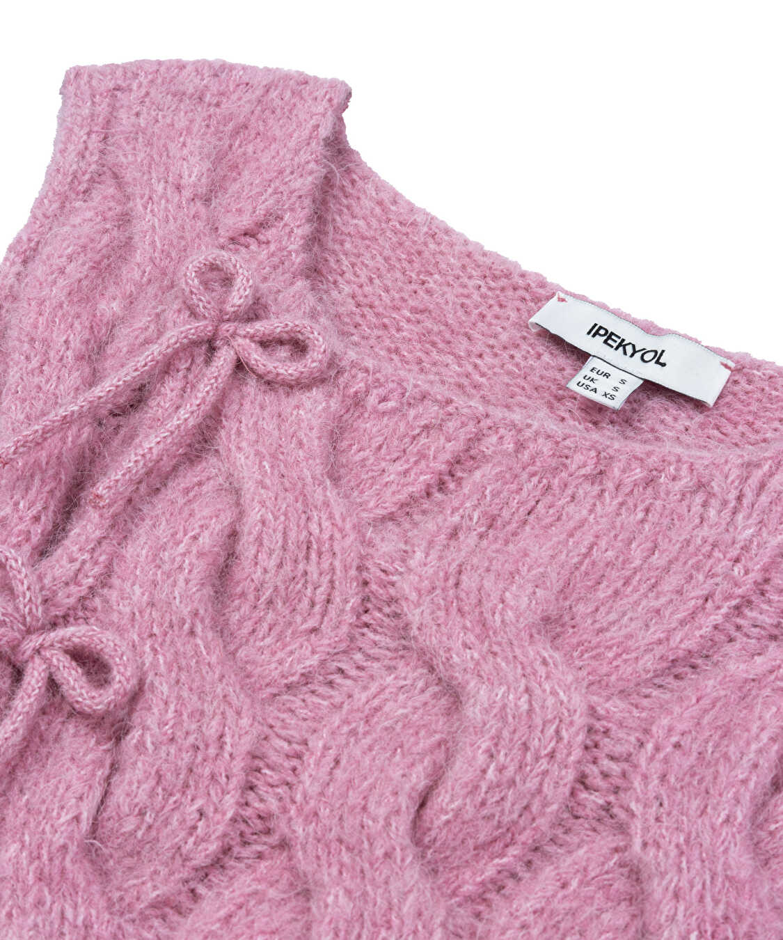 Fiyonklu süveter - IW6240050365033 - Pembe Triko