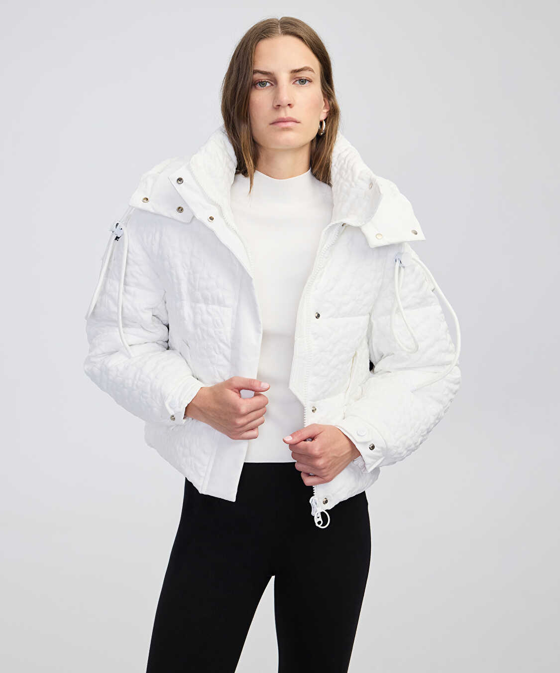 Jakarlı şişme mont - IW6240012166002 - Beyaz Mont