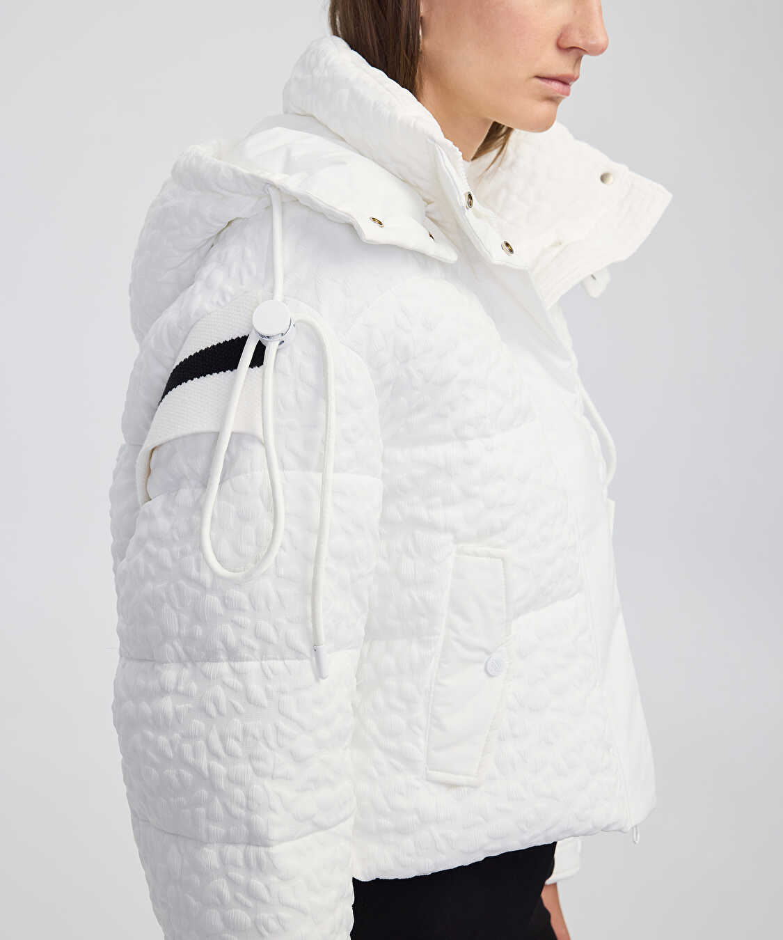 Jakarlı şişme mont - IW6240012166002 - Beyaz Mont