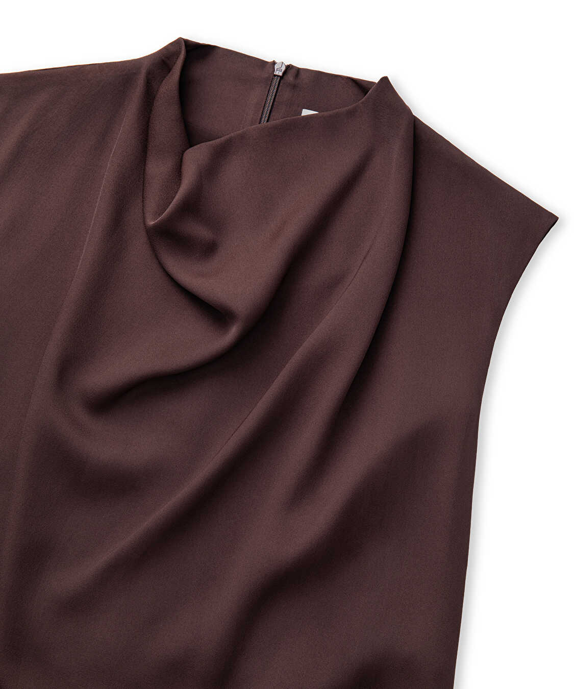 Kemerli midi elbise - IW6250002234074 - Kahverengi Elbise