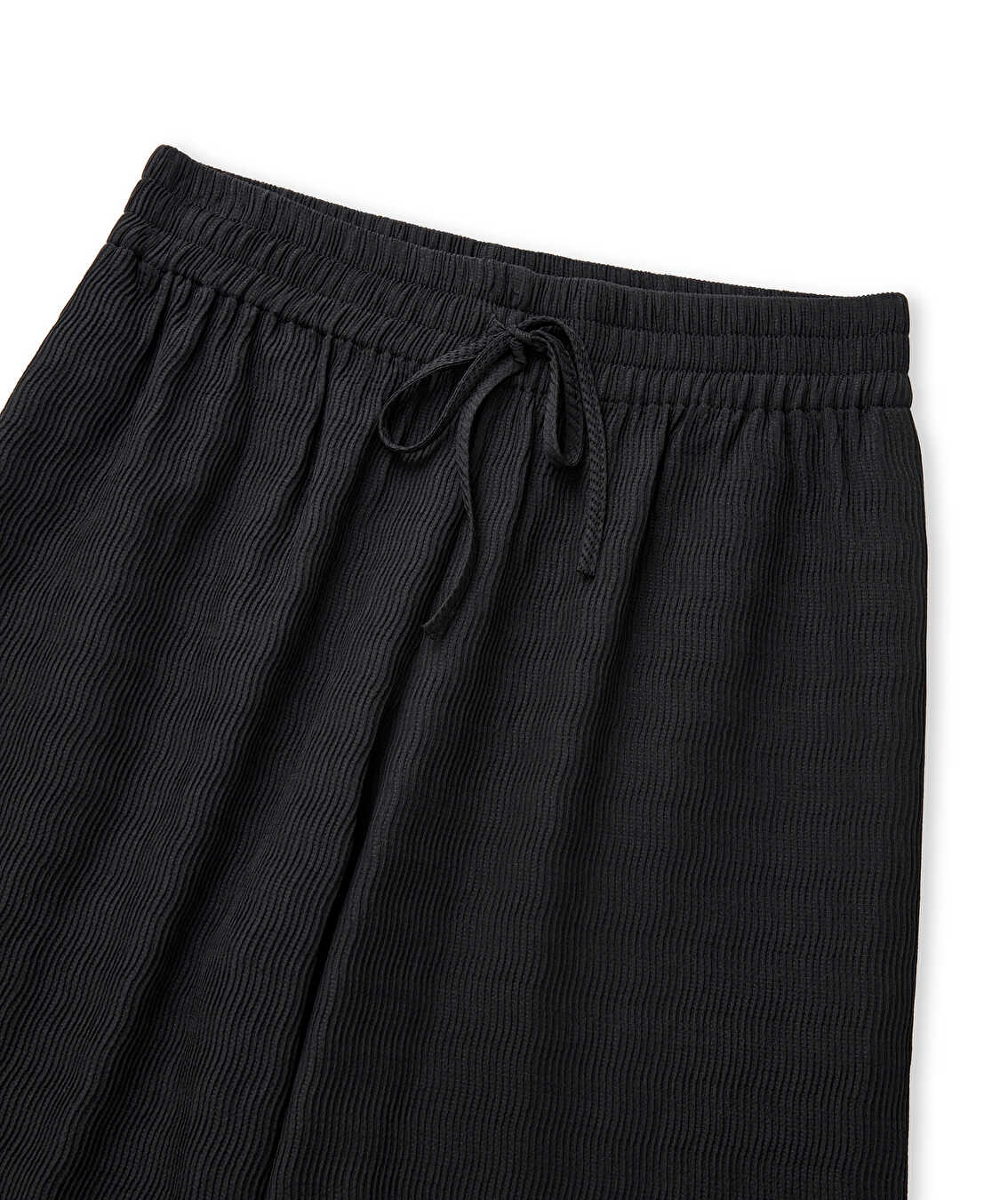 Elastik bel dokulu pantolon - IW6250003139001 - Siyah Pantolon
