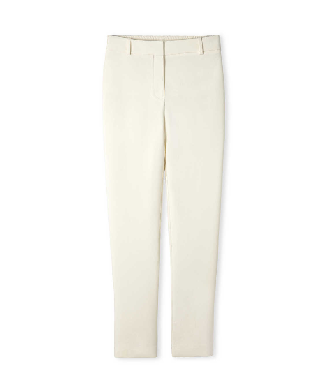 Elastik bel skinny fit pantolon - IW6250003151082 - Krem Pantolon