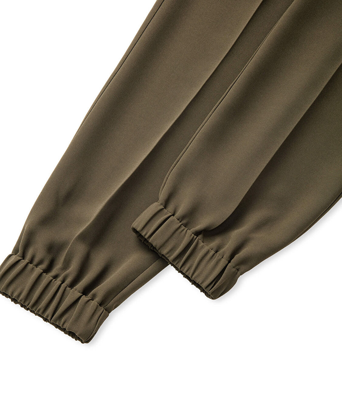 Teknik kumaş mix jogger pantolon - IW6250003162012 - Koyu Yeşil Pantolon