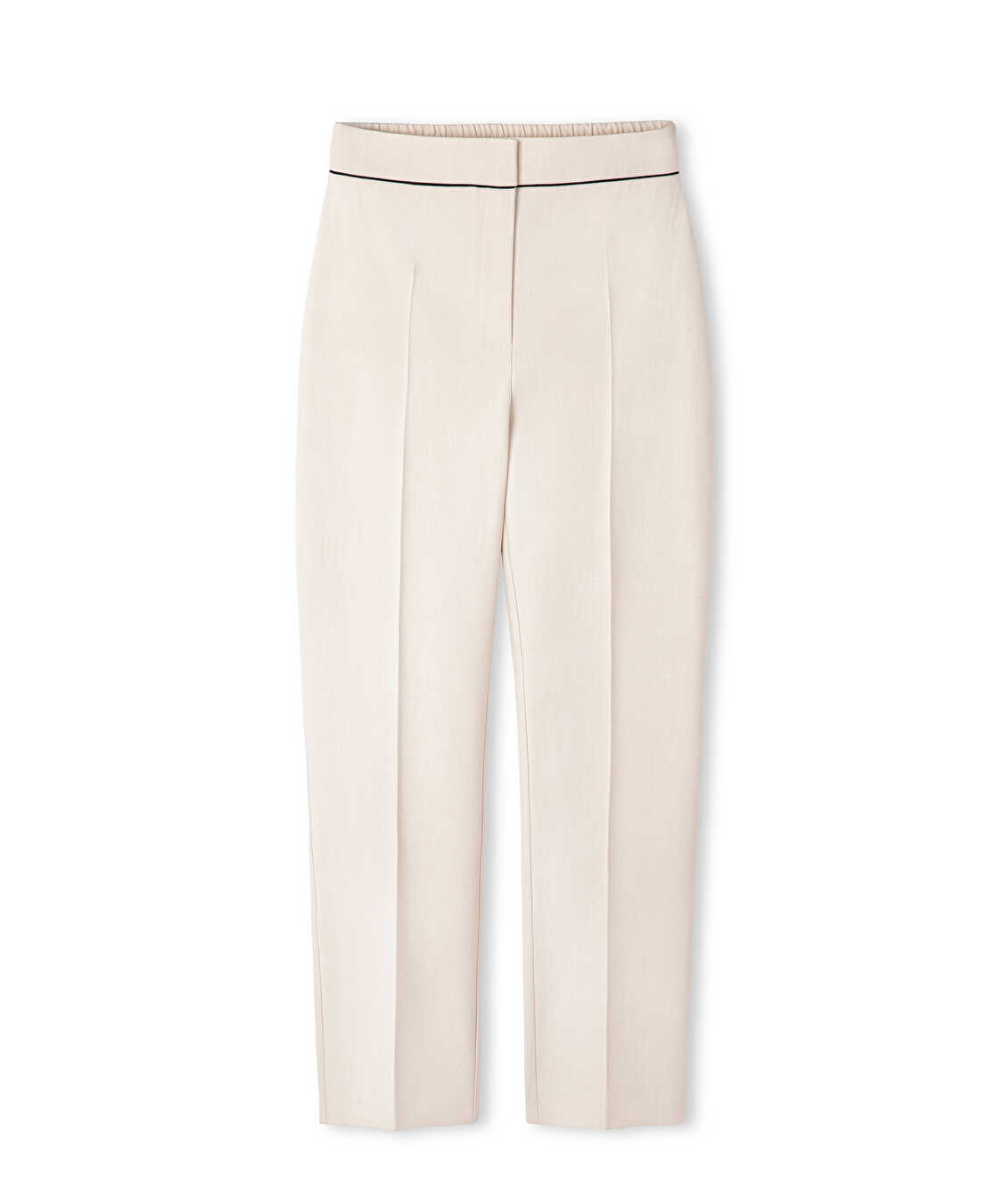 Kontrast biyeli pantolon - IW6250003216018 - Ekru Pantolon
