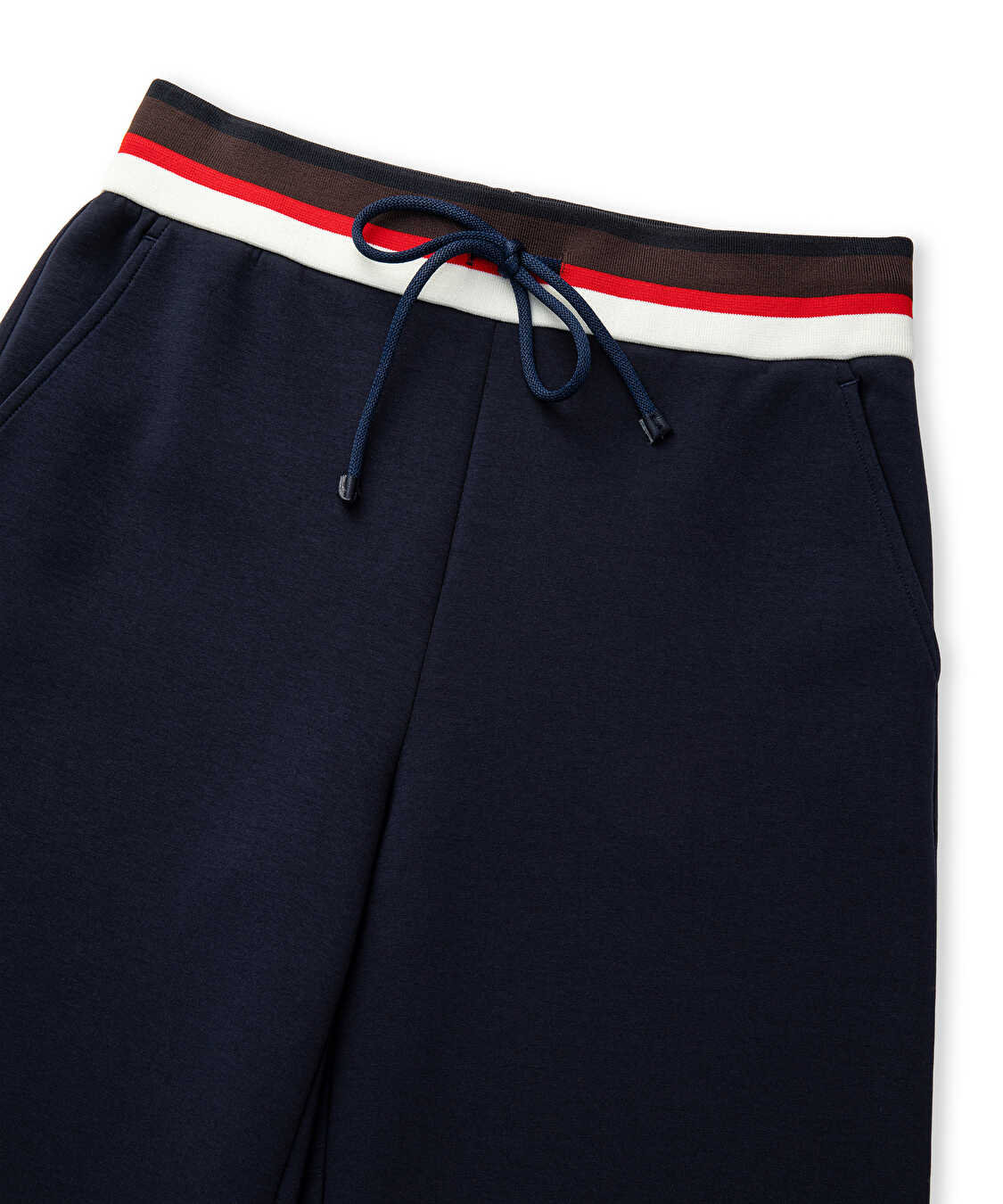 Kontrast elastik bel pantolon - IW6250003217015 - Lacivert Pantolon