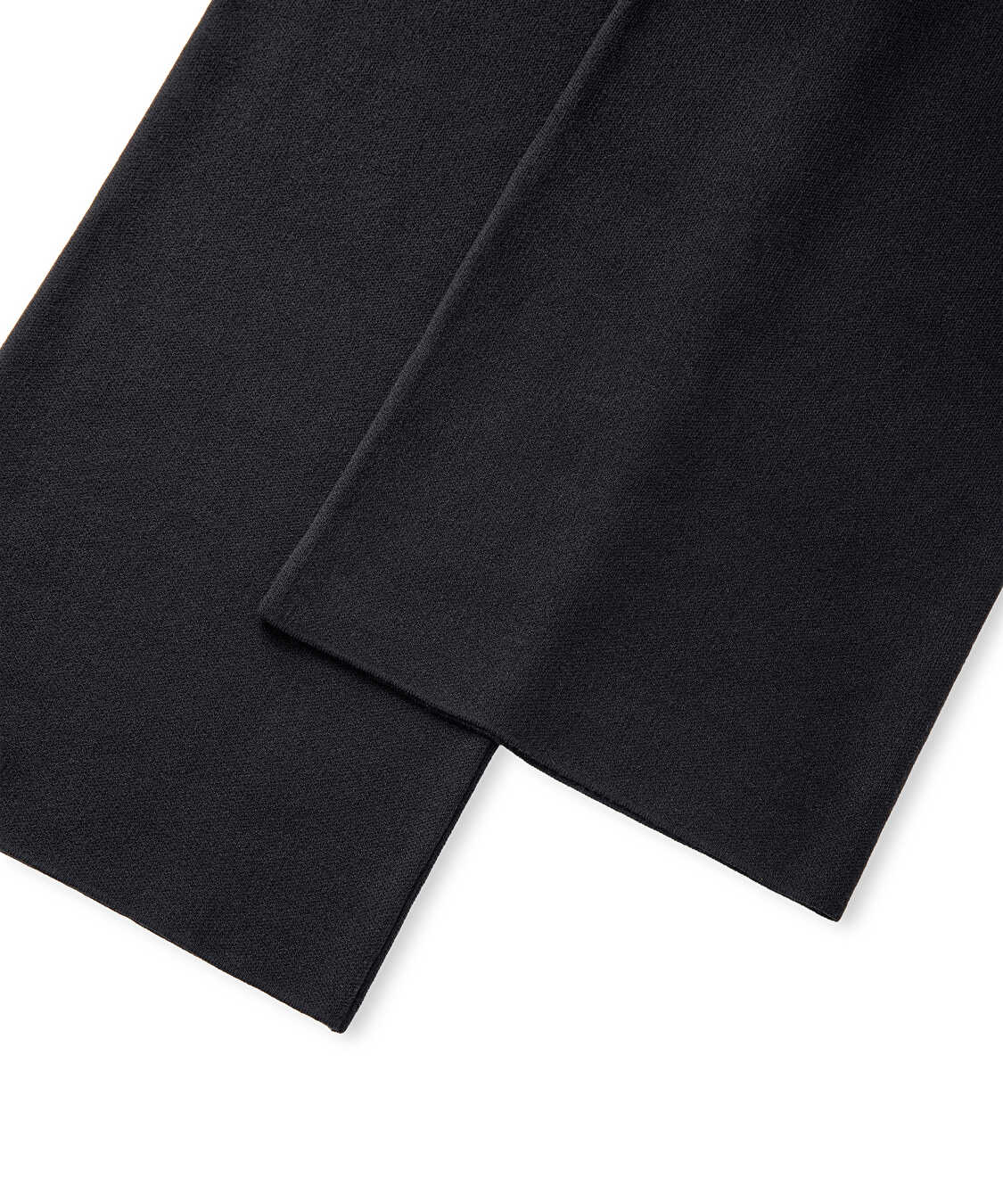 Wide leg fit triko pantolon - IW6250003219001 - Siyah Pantolon