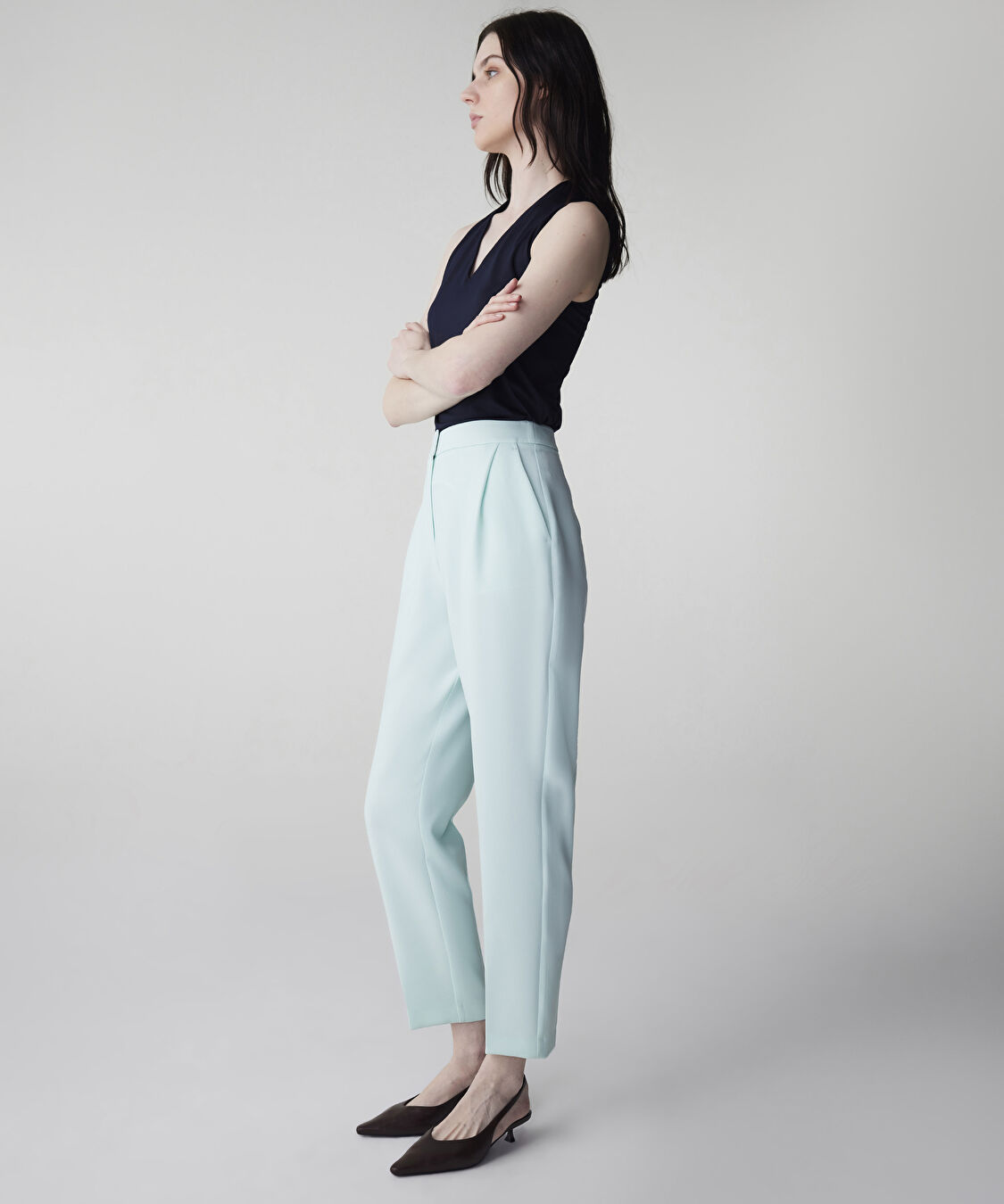 Ütü izli pantolon - IW6250003253128 - Nil Yeşili Pantolon