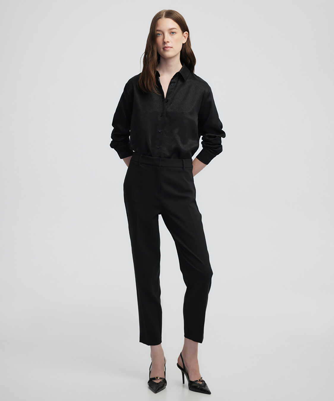 Cigarette fit pantolon - IW6250003315001 - Siyah Pantolon