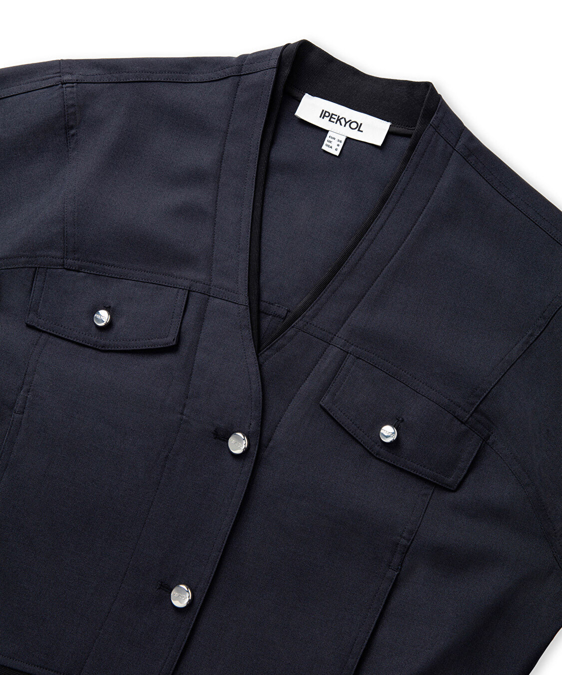 Kumaş mix bomber ceket - IW6250005060015 - Lacivert Ceket