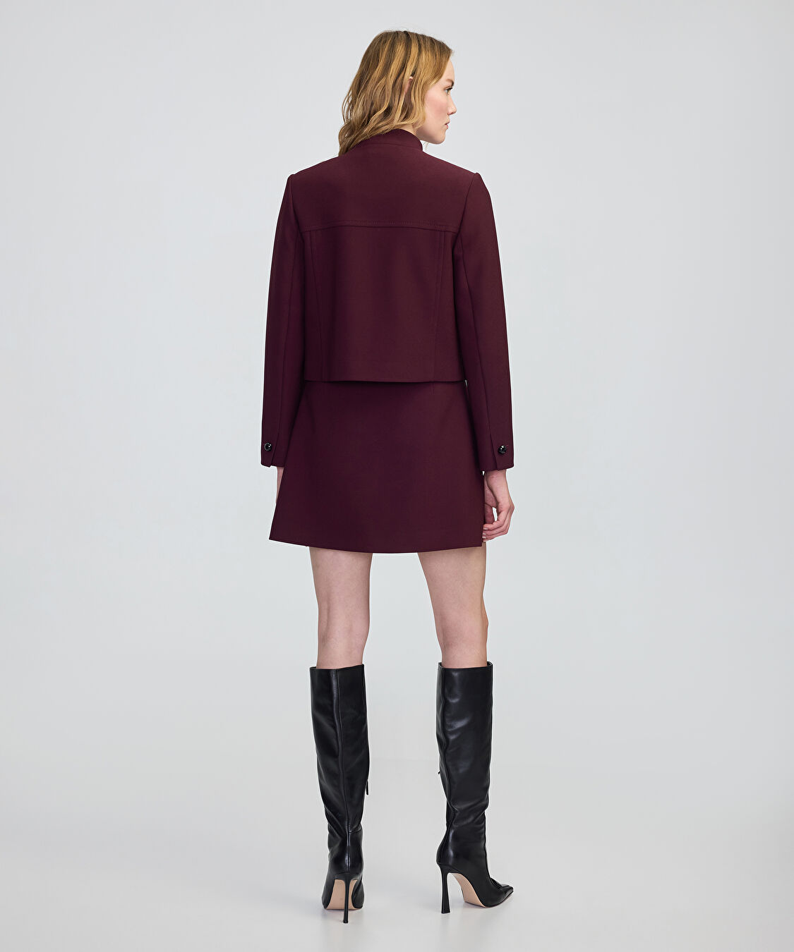 Çift sıra düğmeli ceket - IW6250005087035 - Bordo Ceket