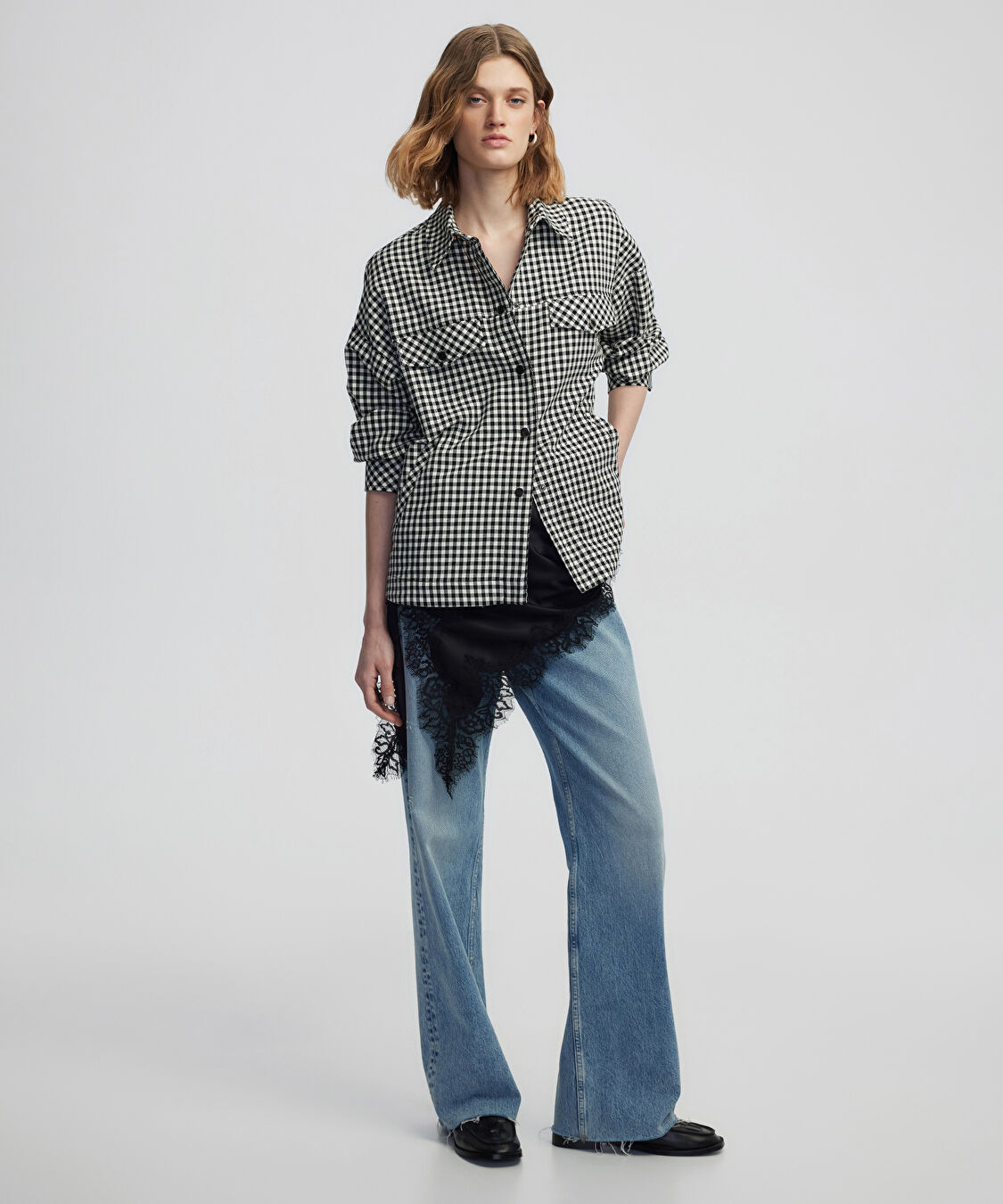 Pötikare desen ceket - IW6250005109001 - Siyah Ceket