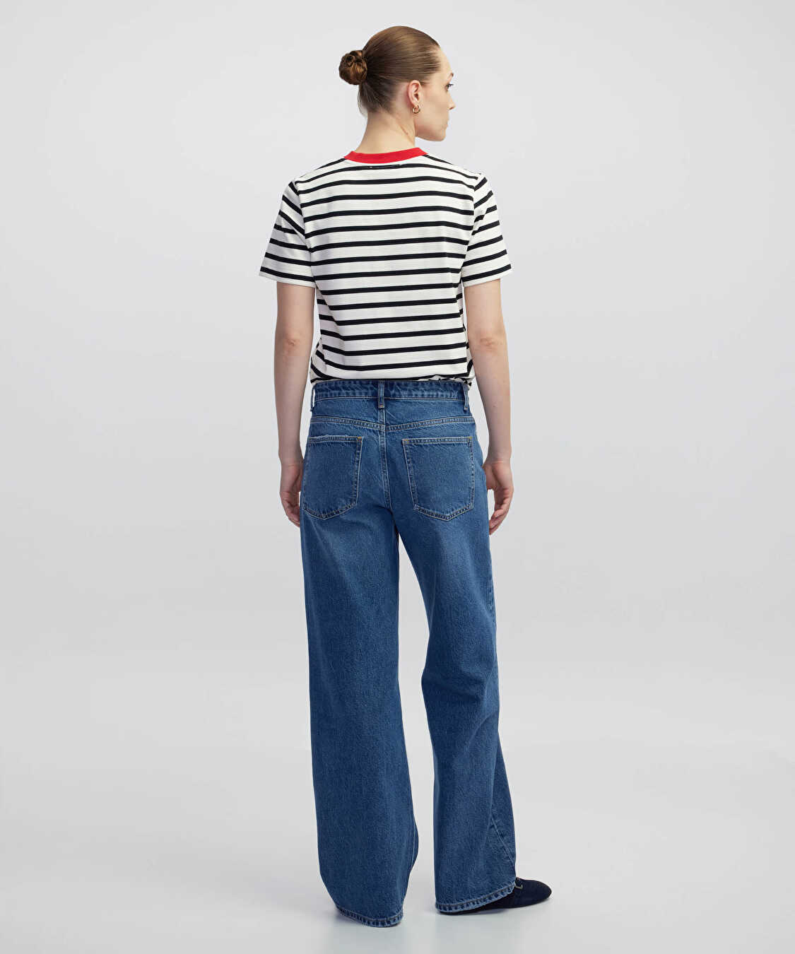 Palazzo fit jean pantolon - IW6250018010AC7 - Koyu İndigo Jean Pantolon