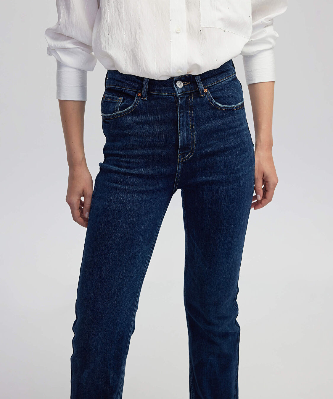 Straight fit jean pantolon - IW6250018017015 - Lacivert Jean Pantolon