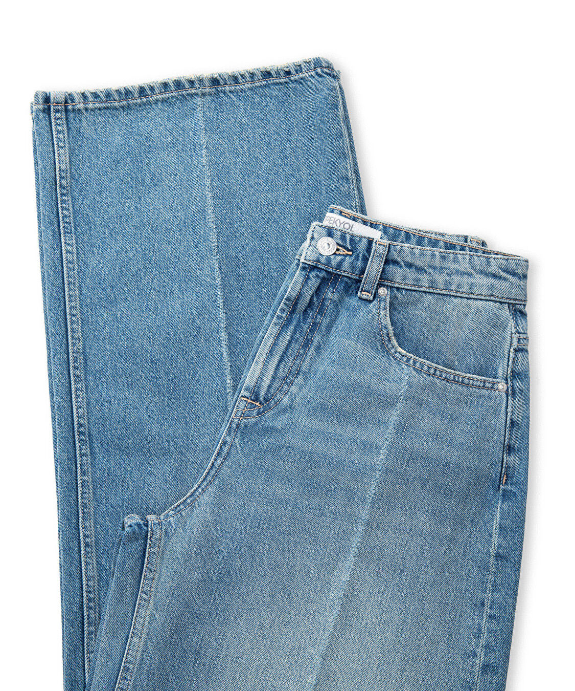 Wide leg jean pantolon - IW6250018046AC7 - Koyu İndigo Jean Pantolon