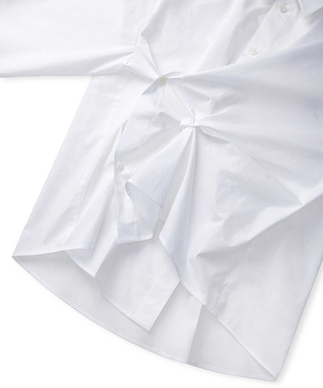 Asimetrik poplin gömlek - IW6250025124002 - Beyaz Gömlek
