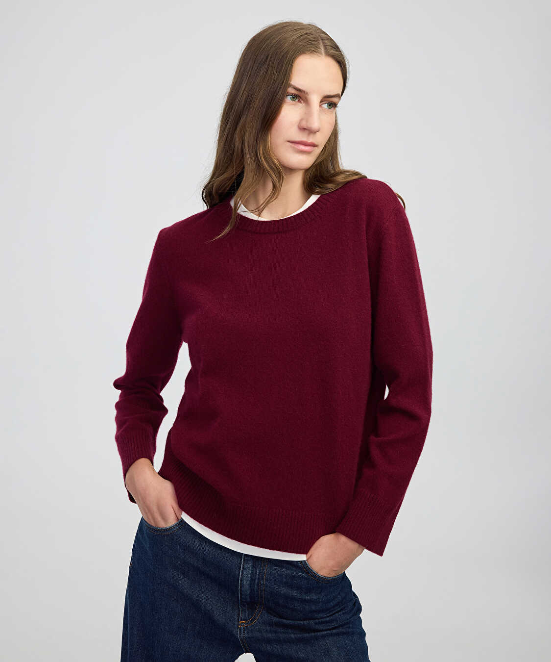 Basic kaşmir triko - IW6250050424035 - Bordo Triko