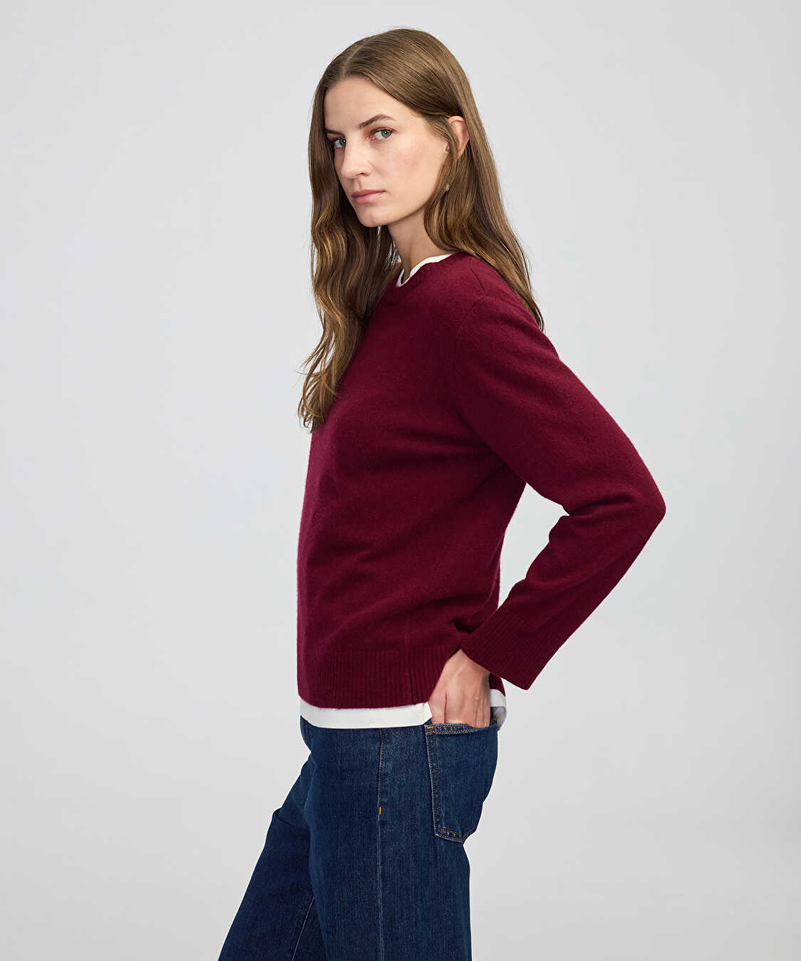Basic kaşmir triko - IW6250050424035 - Bordo Triko