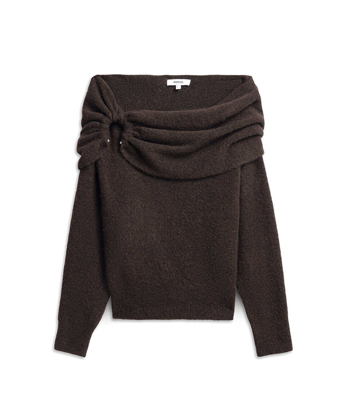Omzu açık triko - IW6250050572074 - Kahverengi Triko
