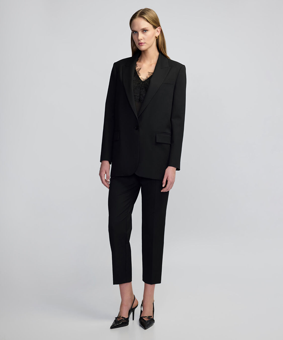 Vatkalı mono kapama blazer - IW6250106001001 - Siyah Blazer