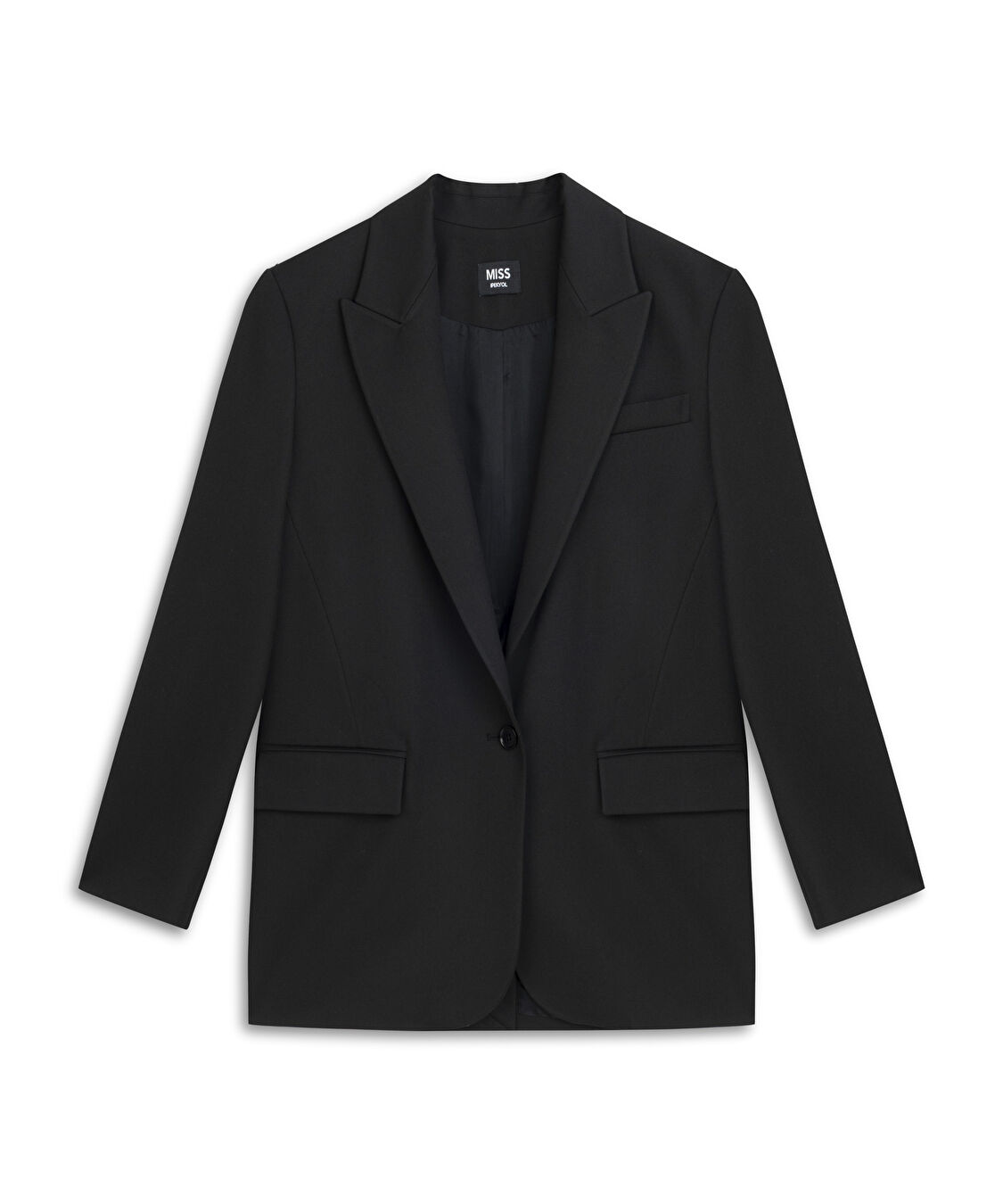 Vatkalı mono kapama blazer - IW6250106001001 - Siyah Blazer