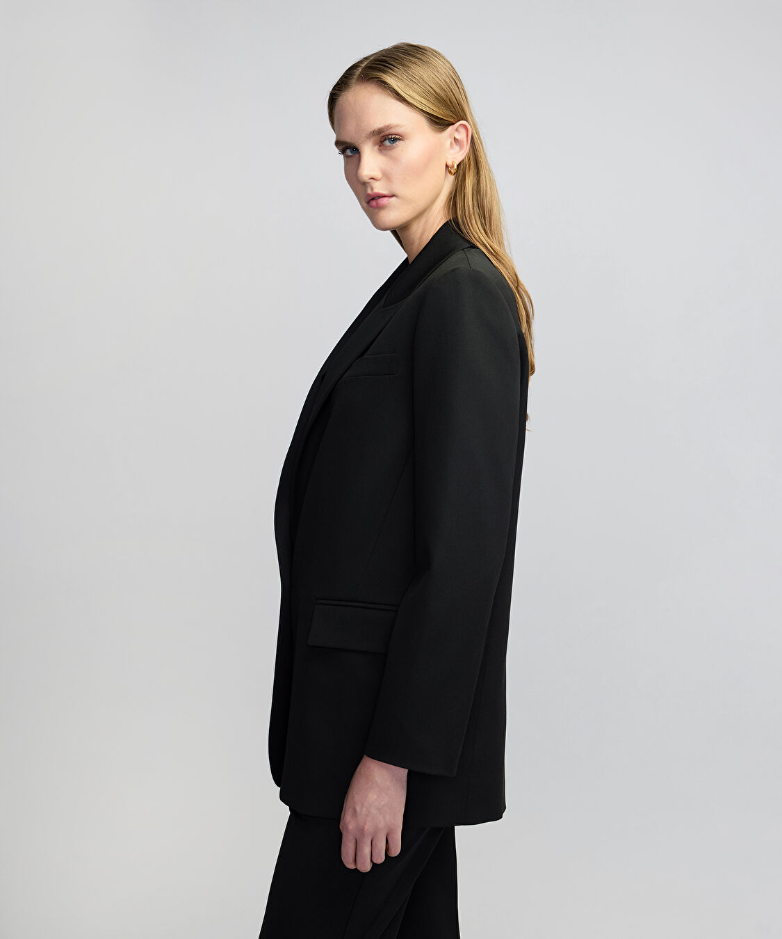 Vatkalı mono kapama blazer - IW6250106001001 - Siyah Blazer
