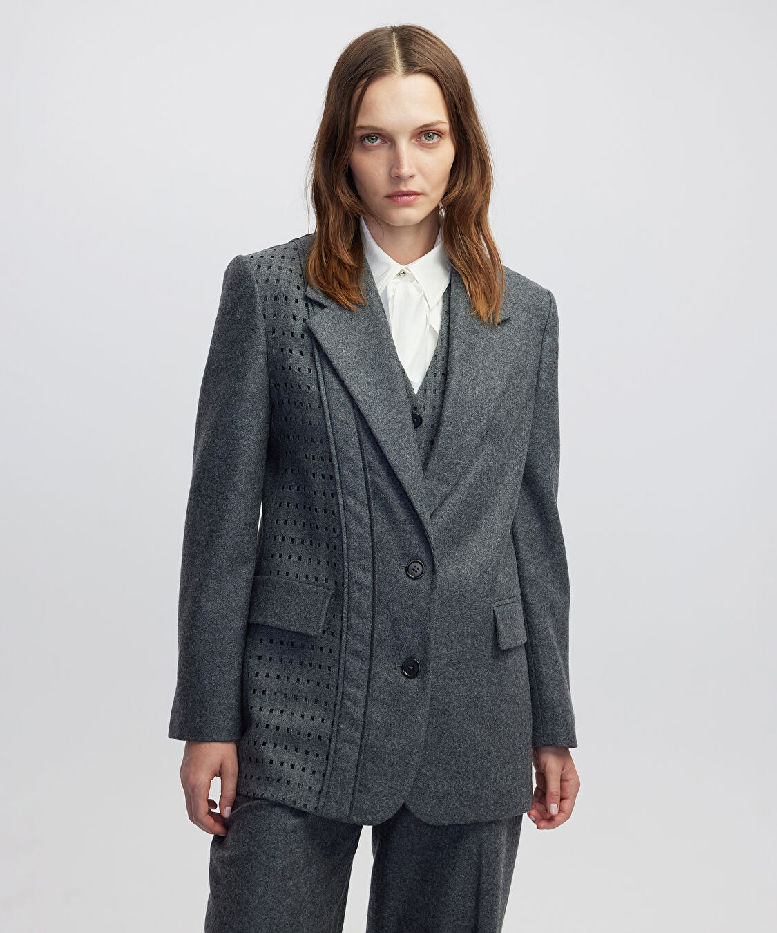 Vatkalı cutout blazer - IW6250106017036 - Antrasit Blazer