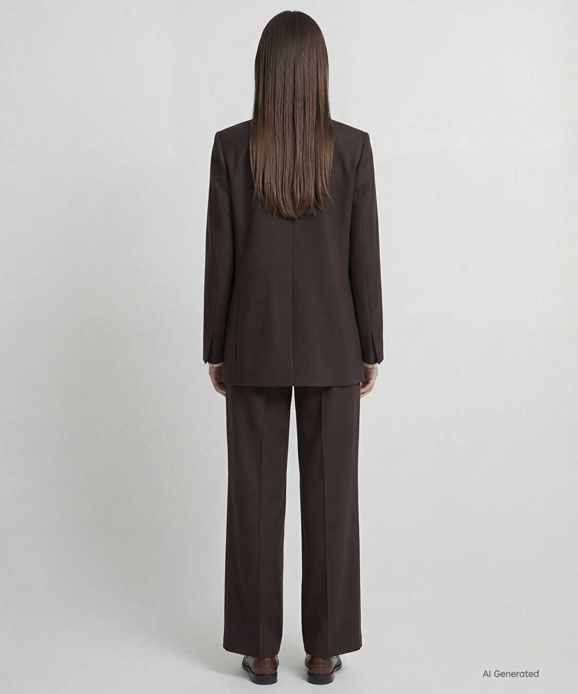 Vatkalı kruvaze blazer - IW6250106022074 - Kahverengi Blazer