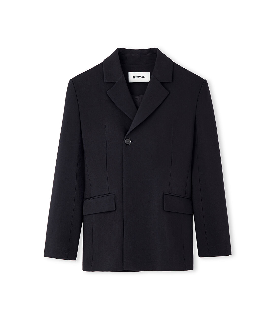 Vatkalı kruvaze blazer - IW6250106056001 - Siyah Blazer