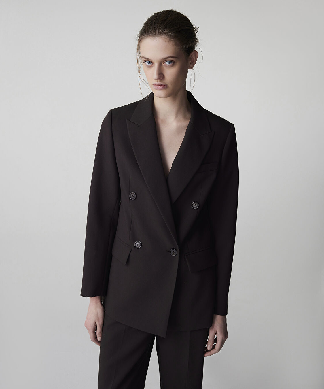 Kruvaze blazer   - IW6250106058074 - Kahverengi Blazer