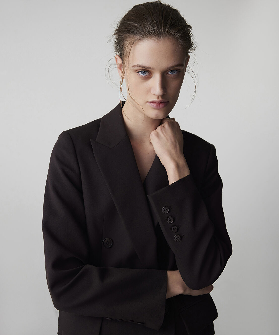 Kruvaze blazer   - IW6250106058074 - Kahverengi Blazer
