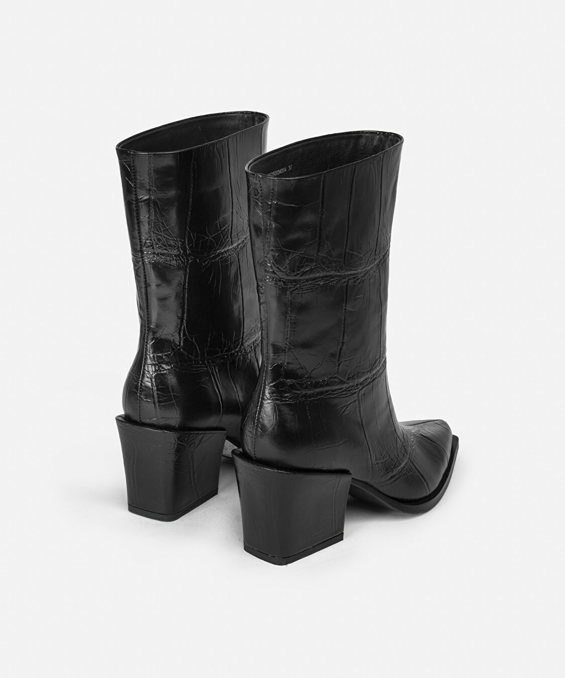 %100 deri sivri burun bot - IW6250034004001 - Siyah Bot