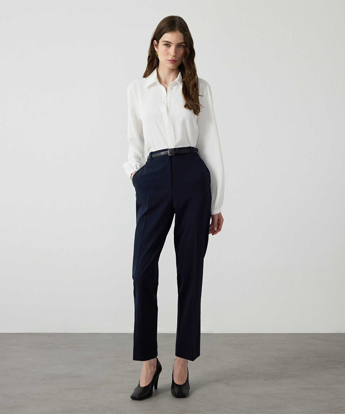 Ütü izli pantolon - IW6260003105015 - Lacivert Pantolon