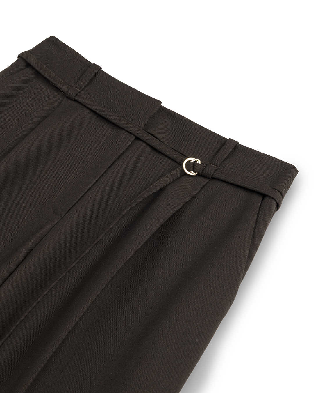 İnce kuşaklı pantolon - IW6260003116074 - Kahverengi Pantolon