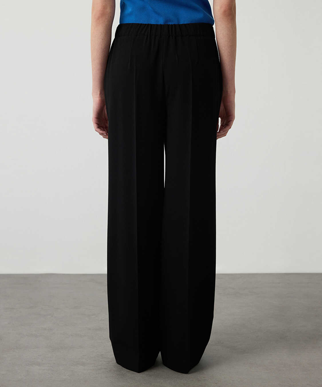 Wide leg fit pantolon - IW6260003128001 - Siyah Pantolon