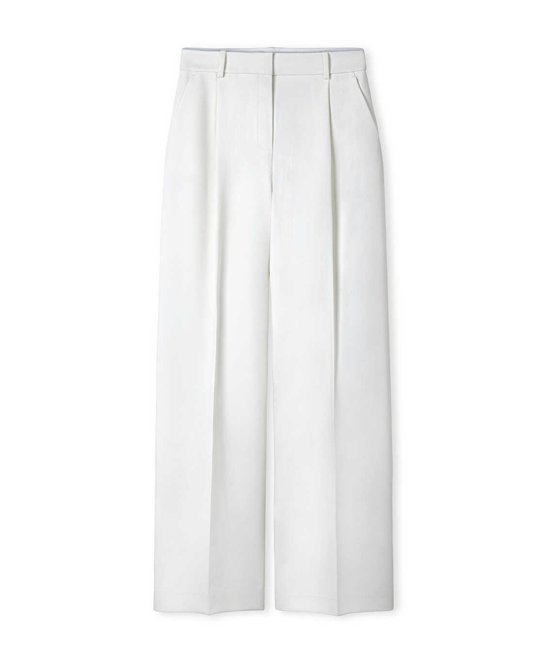 Pileli wide leg pantolon - IW6260003137018 - Ekru Pantolon
