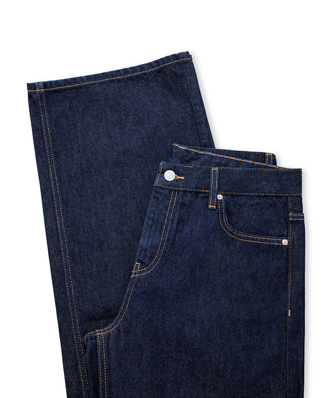 Kontrast dikişli jean pantolon - IW6260018016015 - Lacivert Jean Pantolon