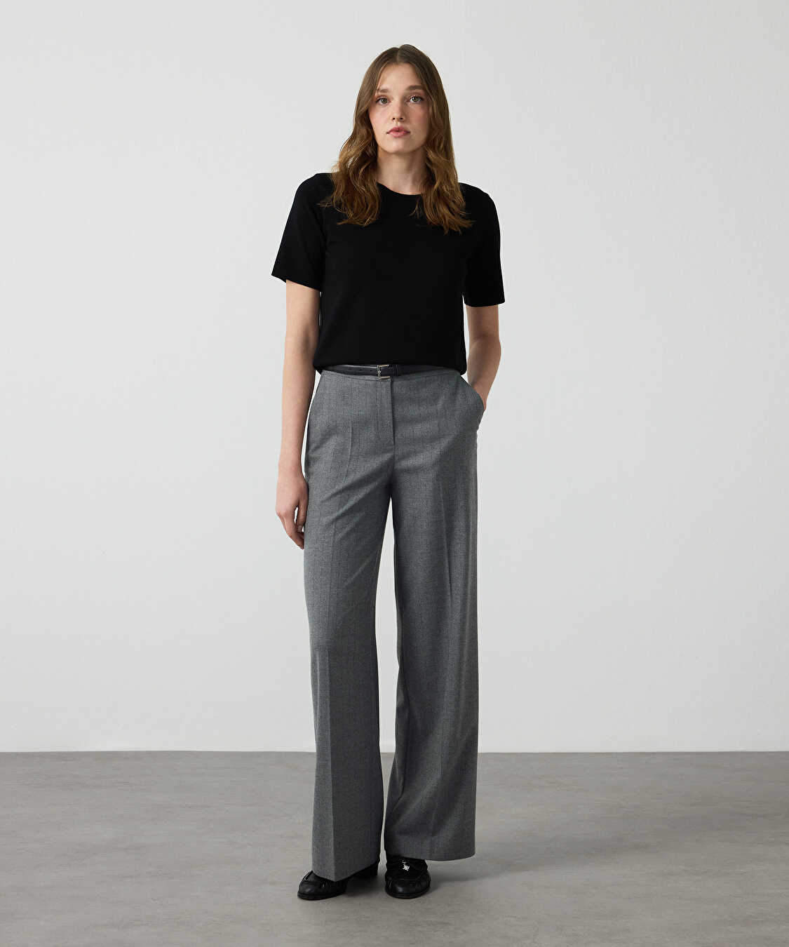 Bisiklet yaka basic triko - IW6260050104001 - Siyah Triko