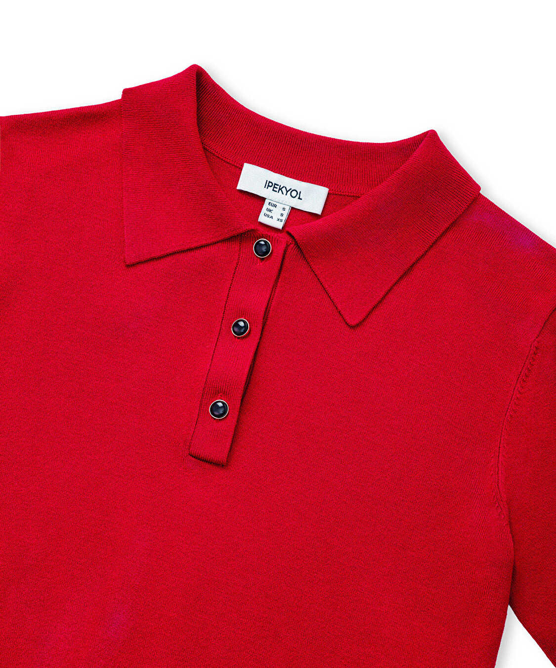 Polo yaka triko - IW6260050177034 - Kırmızı Triko