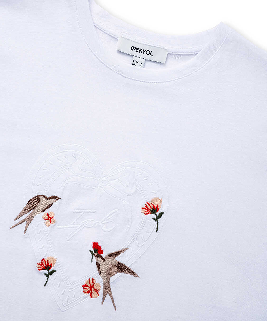 Monogram nakışlı tişört - IW6260070172002 - Beyaz Tişört