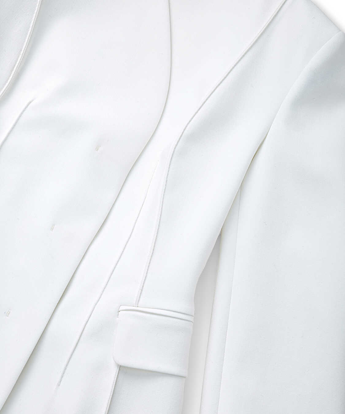 Bel vurgulu nervürlü blazer - IW6260106116018 - Ekru Blazer