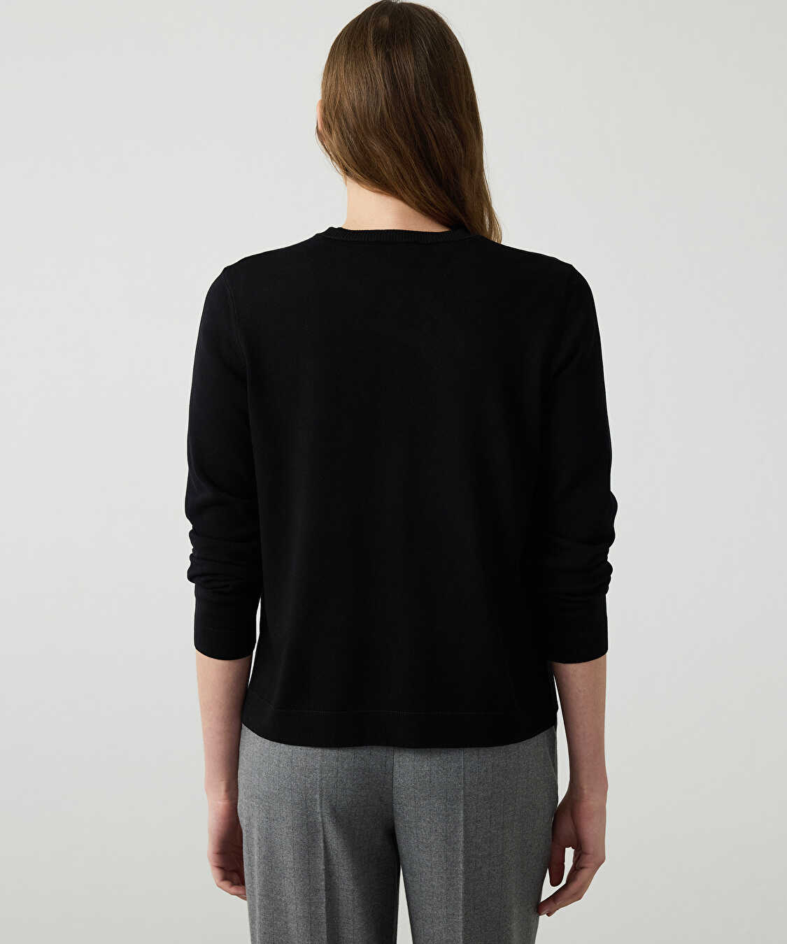 Basic triko hırka - IW6260150101001 - Siyah undefined