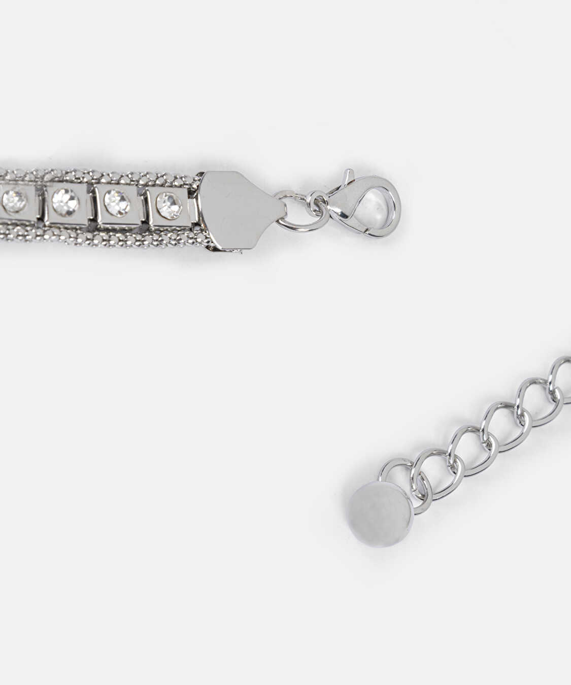 Strass taşlı metal kemer - IW6260053017122 - Gümüş Kemer