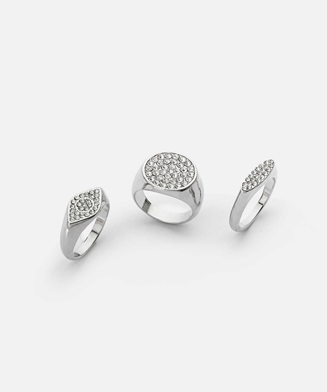 Strass taşlı yüzük seti - IW6260060016122 - Gümüş undefined
