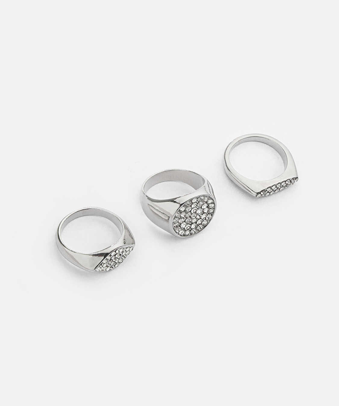 Strass taşlı yüzük seti - IW6260060016122 - Gümüş undefined
